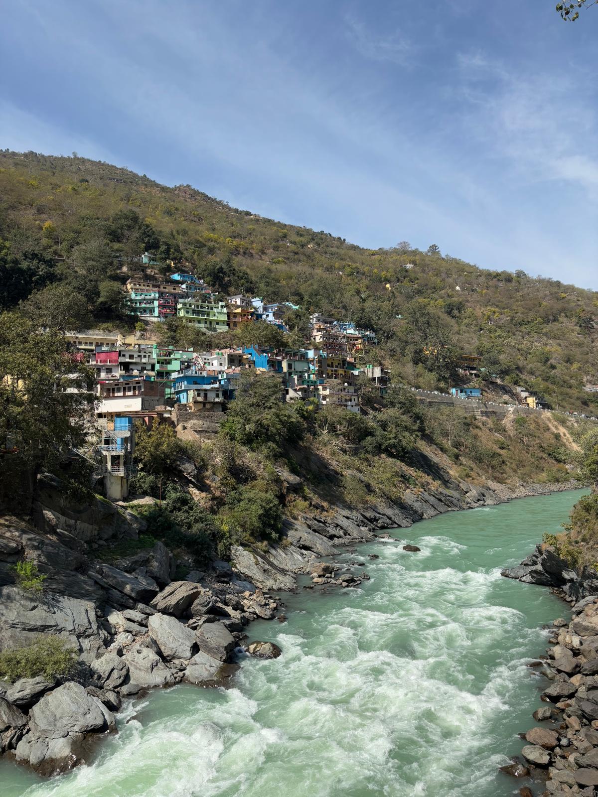 Devprayag, Uttarakhand, India. Devprayag is the meeting place of the Alaknanda and Bhagirathi rivers, forming the mighty Ma Ganga that flows through the enormity of India. It is considered a must visit pilgrimage location for many. MarcDevprayag, Uttarakhand, India. Devprayag is the meeting place of the Alaknanda and Bhagirathi rivers, forming the mighty Ma Ganga that flows through the enormity of India. It is considered a must visit pilgrimage location for many. March’s journeys sees us return.